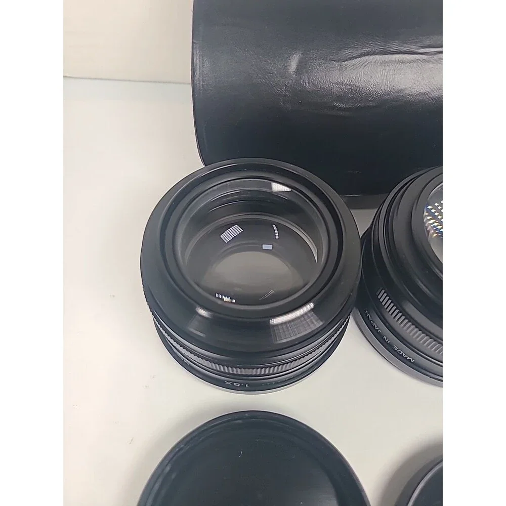 Set of 2 Ambico Video V-3100 Telephoto 1.5X & Wide Angle 0.5X Lenses W/case